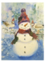 Postcard | Christmas greetings - a snowman