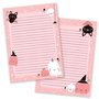 A5 Halloween Pink Notepad - Double Sided