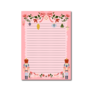A5 Christmas Pink Notepad - Double Sided
