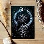 Postcard Viking Crow by TinyTami