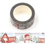 20mm Washi Tape | Snowy Snowman - with Silver Foil 