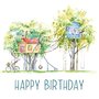 Adobe Stock Postcard | Happy Birthday (Treehouses)