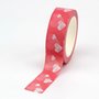 Washi Masking Tape | Pink with White Hearts