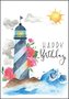Annett Wötzel Double Card | Happy birthday (lighthouse)