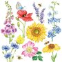 Carola Pabst Postcard | Summer flowers with sunflower