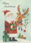 Postcard | Merry Christmas (Santa Claus with Reindeer)