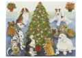 Postcard | Anticipation (dogs under the Christmas tree)