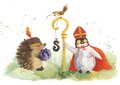 Postcard Sint Pinguin - Romyillustrations