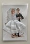 Textile Folded Card | Flamenco French Wedding