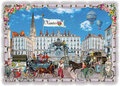 PK 8016 Barbara Behr Glitter Postcard | Nantes - La Place Royale