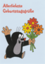 Postcard Krtek - Der kleine Maulwurf - Allerliebste Geburtstagsgrüße  (the little mole)