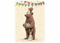 Rosi Hilyer Postcard - happy birthday - bear