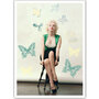 Postcard | Marilyn Monroe, butterflies
