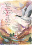 Postcard 'Kraanvogel zwevend in de lucht (gedicht)' - Romyillustrations