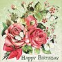 Barbara Behr - Auguri Postcard | Happy Birthday (Roses)