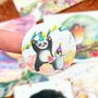 5x Sticker Panda en pinguin feest by RomyIllustrations