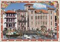 PK 8067 Barbara Behr Glitter Postcard | La France - Saint-Jean-de-Luz, Maison L'infante