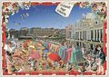 PK 8073 Barbara Behr Glitter Postcard | La France - Biarritz, La Grande Plage