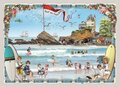 PK 8074 Barbara Behr Glitter Postcard | La France - Surf au Pays Basque