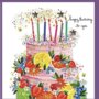 Wenskaart met envelop - Paper Rose - Fruity Birthday Cake
