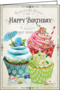 Barbara Behr - Auguri - Folded Card | Happy birthday (cupcakes)