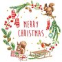 Carola Pabst Postcard Christmas | Merry Christmas (wreath)