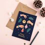 Holding Christmas Baubles Postcard + Envelope by LittleLeftyLou