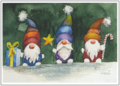 Postcard - Christmas gnomes