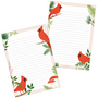 A5 Double Sided Notepad by muchable - Red Cardinal Bird