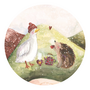 5x Sticker Thee met de eend en de egel by RomyIllustrations