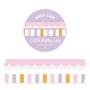 Slim Pink Scalloped and Striped Washi Tapes Set - Little Lefty Lou 