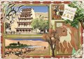 PK 8084 Barbara Behr Glitter Postcard | China - Dunhuang Mogao Caves