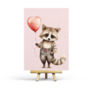 Postcard Valentine's Racoon by Penpaling Paula