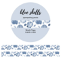 Washi Tape Blue Shells by Penpaling Paula