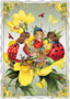 Auguri by Barbara Behr Glitter Postcard | Ladybug Fairies