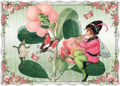 Auguri by Barbara Behr Glitter Postcard | Musical Fairy