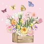 Sabina Comizzi Postcard | Spring Flowers and Butterflies