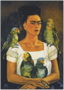Postcard Frida Kahlo - Self-portrait: Me and my parrots, 1941