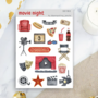 Movie Night Sticker Sheet by Penpaling Paula