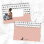 5 x Envelope Set Girl with Book by Kaartstudio