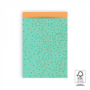 5 Paper Bags Dots Bright Green Gold - Orange (17x25cm)