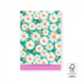 5 Paper Bags Daisy Bright Green - Pink (17x25cm)