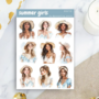 Summer Girls Sticker Sheet by Penpaling Paula