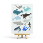 Postcard Whales & Sharks by Penpaling Paula