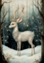 Mystical Christmas Animals: Hert | Postcard Fripperies