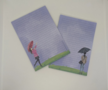 A5 Notepad Rain Girl - by StationeryParlor