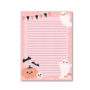 A5 Cute Halloween Pink Notepad - Double Sided - by Only Happy Things