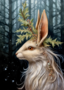 Mystical Christmas Animals: Konijn | Postcard Fripperies