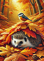 Autumn Season: de Egel en de Vogel | Postcard Fripperies