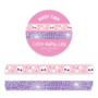 Skulls And Spiderweb Pink Purple - 2 Slim Washi Tapes - Little Lefty Lou 